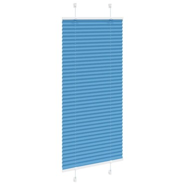 vidaXL Πλισέ Στόρι Μπλε 65x100 εκ. Πλάτος Υφάσματος 64,4 εκ. Πολυεστέρας