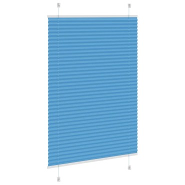 vidaXL Πλισέ Στόρι Μπλε 85x100 εκ. Πλάτος Υφάσματος 84,4 εκ. Πολυεστέρας