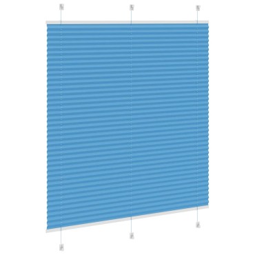 vidaXL Πλισέ Στόρι Μπλε 115x100 εκ. Πλάτος Υφάσματος 114,4 εκ. Πολυεστέρας