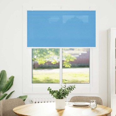 vidaXL Πλισέ Στόρι Μπλε 110x150 εκ. Πλάτος Υφάσματος 109,4 εκ. Πολυεστέρας