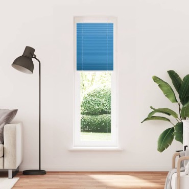 vidaXL Πλισέ Στόρι Μπλε 65x200 εκ. Πλάτος Υφάσματος 64,4 εκ. Πολυεστέρας