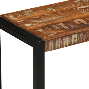 vidaXL Πάγκος Πολύχρωμος 60x35x45cm από Μασίφ Ξύλο Ανακυκλωμένου Ξύλου 1 τεμ.