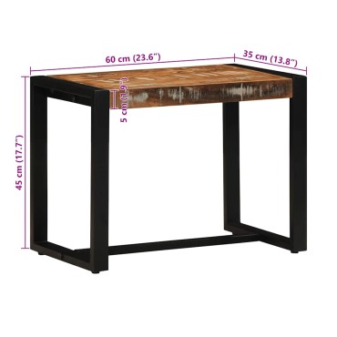 vidaXL Πάγκος Πολύχρωμος 60x35x45cm από Μασίφ Ξύλο Ανακυκλωμένου Ξύλου 1 τεμ.