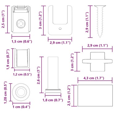 vidaXL Εξαρτήματα Ρολών 36 Τεμαχίων