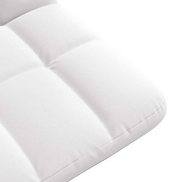vidaXL Πτυσσόμενη Καρέκλα Δαπέδου Λευκή 71x51x62cm Υφασμάτινη