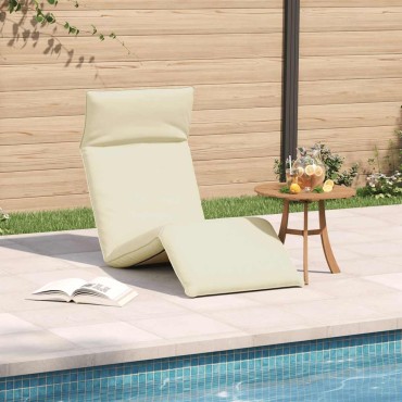 vidaXL Ξαπλώστρα Πτυσσόμενη Κρεμ 175x54x8,5cm από Ύφασμα Oxford 1 τεμ.