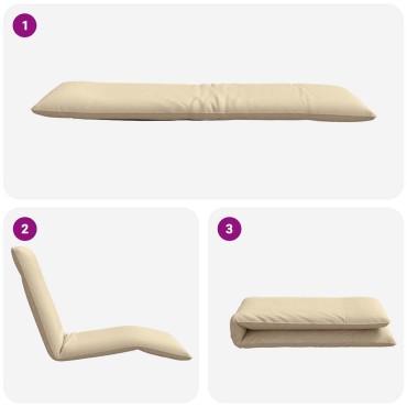 vidaXL Ξαπλώστρα Πτυσσόμενη Μπεζ 175x54x8,5cm από Ύφασμα Oxford 1 τεμ.