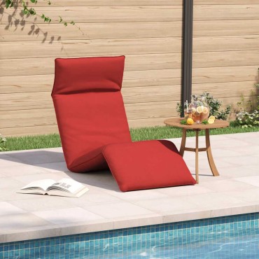 vidaXL Ξαπλώστρα Πτυσσόμενη Κόκκινη 175x54x8,5cm από Ύφασμα Oxford 1 τεμ.