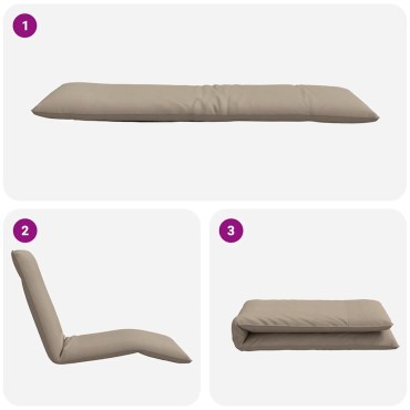vidaXL Ξαπλώστρα Πτυσσόμενη Μπεζ 175x54x8,5cm Ύφασμα Oxford 1 τεμ.