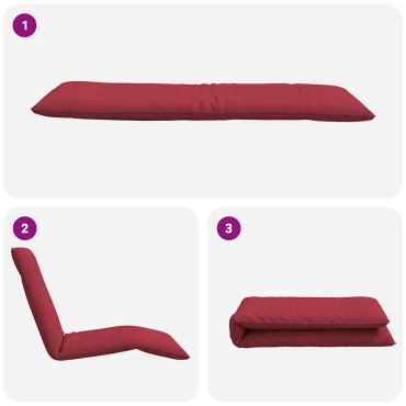 vidaXL Ξαπλώστρα Πτυσσόμενη Κόκκινη 175x54x8,5cm από Ύφασμα Oxford 1 τεμ.