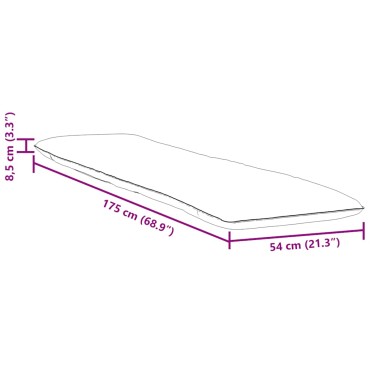 vidaXL Ξαπλώστρα Πτυσσόμενη Μπλε και Λευκή 175x54x8,5cm από Ύφασμα Oxford 1 τεμ.