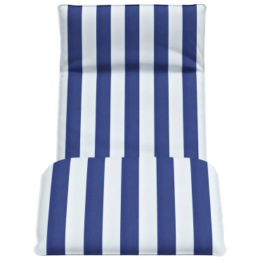 vidaXL Ξαπλώστρα Πτυσσόμενη Μπλε και Λευκή 175x54x8,5cm από Ύφασμα Oxford 1 τεμ.