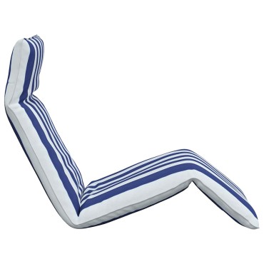 vidaXL Ξαπλώστρα Πτυσσόμενη Μπλε και Λευκή 175x54x8,5cm από Ύφασμα Oxford 1 τεμ.