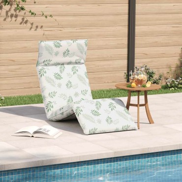 vidaXL Ξαπλώστρα Πτυσσόμενη με Σχέδιο Φύλλων 175x54x8,5cm από Ύφασμα Oxford 1 τεμ.