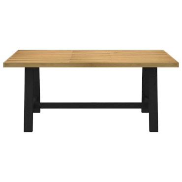 vidaXL Τραπεζαρία NOAIN με Πόδια σε Σχήμα Α 180x90x75cm από Μασίφ Ξύλο Πεύκου 1 τεμ.
