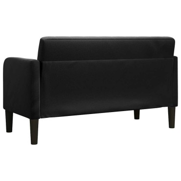 vidaXL Καναπές Διθέσιος Μαύρος Βελούδινος 124x68x74cm 1 τεμ.