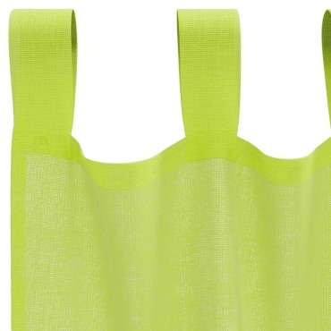 vidaXL Κουρτίνες Voile με Θήκη 2 τεμ., Πράσινο Μήλο