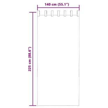 vidaXL Κουρτίνες Voile με Θηλιές 2 τεμ. Ανοιχτό Ροζ 140x225cm