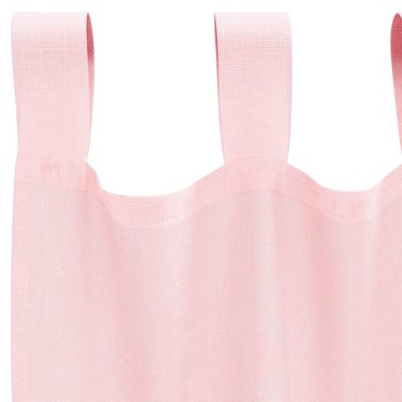 vidaXL Κουρτίνες Voile με Θηλιές 2 τεμ. Ανοιχτό Ροζ 140x260cm