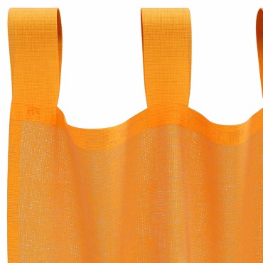 vidaXL Κουρτίνες Voile με Θηλιές 2 τεμ. Πορτοκαλί 140x175cm
