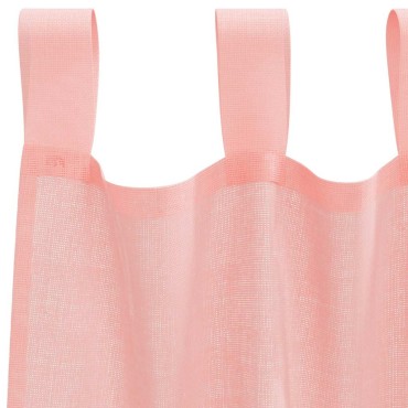 vidaXL Κουρτίνες Voile με Θηλιές 2 τεμ. Ροζ 140x140cm