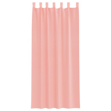 vidaXL Κουρτίνες Voile με Θηλιές 2 τεμ. Ροζ 140x225cm