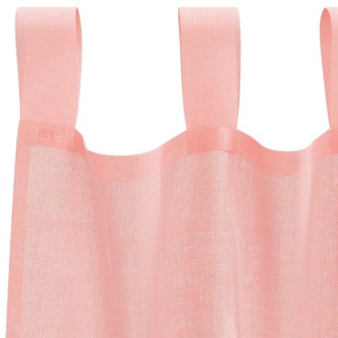 vidaXL Κουρτίνες Voile με Θηλιές 2 τεμ. Ροζ 140x225cm