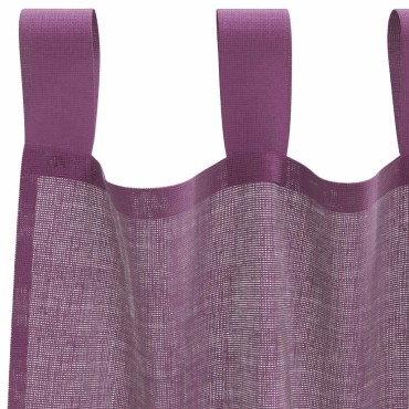 vidaXL Κουρτίνες Voile με Θηλιές 2 τεμ. Μωβ 140x225cm