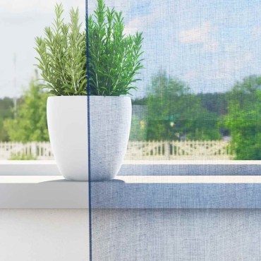 vidaXL Κουρτίνες Voile με Θηλιές 2 τεμ. Μπλε Ρουαγιάλ 140x225cm