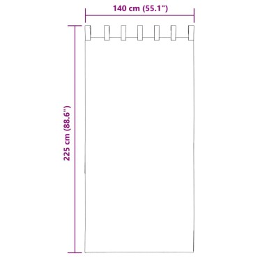 vidaXL Κουρτίνες Voile με Θηλιές 2 τεμ. Μπλε Ρουαγιάλ 140x225cm