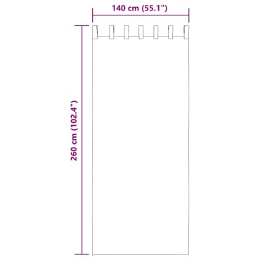 vidaXL Κουρτίνες Voile με Θηλιές 2 τεμ. Μπλε Ρουαγιάλ 140x260cm