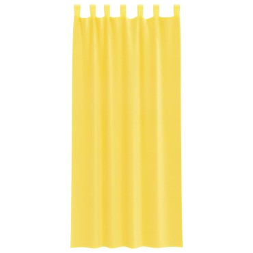 vidaXL Κουρτίνες Voile με Θηλιές 2 τεμ. Κίτρινες 140x245cm