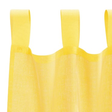 vidaXL Κουρτίνες Voile με Θηλιές 2 τεμ. Κίτρινες 140x245cm