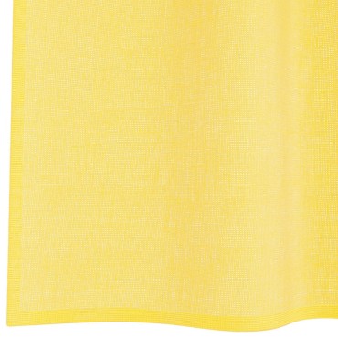 vidaXL Κουρτίνες Voile με Θηλιές 2 τεμ. Κίτρινες 140x245cm