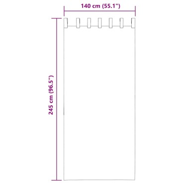 vidaXL Κουρτίνες Voile με Θηλιές 2 τεμ. Κίτρινες 140x245cm