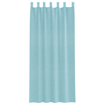 vidaXL Κουρτίνες Voile με Θηλιές 2 τεμ. Τυρκουάζ 140x225cm