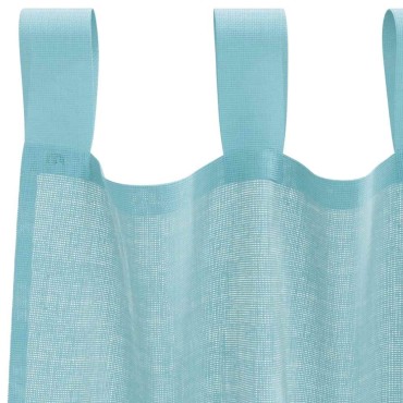 vidaXL Κουρτίνες Voile με Θηλιές 2 τεμ. Τυρκουάζ 140x225cm