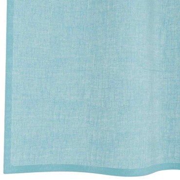 vidaXL Κουρτίνες Voile με Θηλιές 2 τεμ. Τυρκουάζ 140x225cm