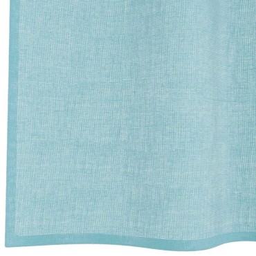 vidaXL Κουρτίνες Voile με Θηλιές 2 τεμ. Τυρκουάζ 140x245cm