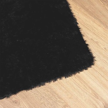 vidaXL Χαλί Shaggy με Ψηλό Πέλος «NAVARRA» Μαύρο 60x100cm Πολυεστέρας