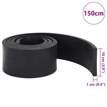 vidaXL Ελαστική Άκρη για Εκχιονιστικό Μαύρο 150x10x1 εκ.