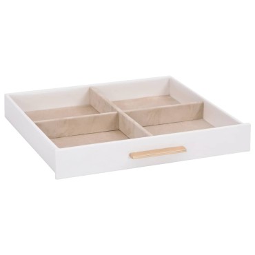 vidaXL Κουτί Κοσμημάτων 3 Επιπέδων Λευκό 23x20,5x14 εκ.