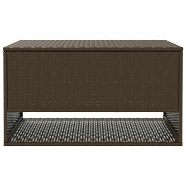 vidaXL Κουτί Μαξιλαριών Εξωτερικού Χώρου Καφέ 100x55x55,5cm από Συνθετικό Ρατάν