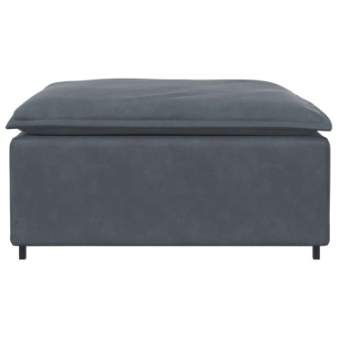 vidaXL Υποπόδιο Καναπέ Σκούρο Γκρι 100 x 100 x 48 εκ.