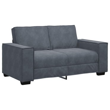 vidaXL Διθέσιος Καναπές Σκούρο Γκρι 160x78x84cm Βελούδο