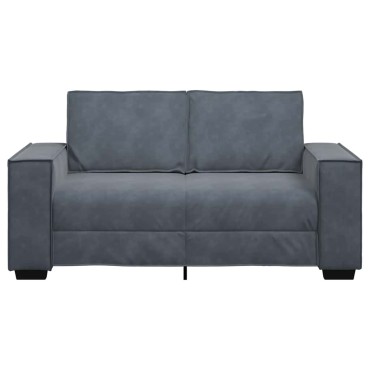 vidaXL Διθέσιος Καναπές Σκούρο Γκρι 160x78x84cm Βελούδο