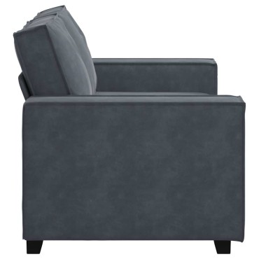 vidaXL Διθέσιος Καναπές Σκούρο Γκρι 160x78x84cm Βελούδο