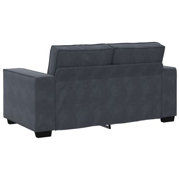 vidaXL Διθέσιος Καναπές Σκούρο Γκρι 160x78x84cm Βελούδο