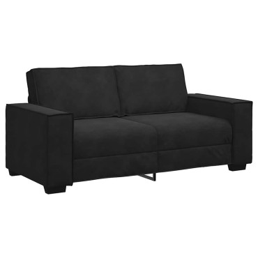 vidaXL Διθέσιος Καναπές Μαύρος Βελούδινος 180x78x84cm