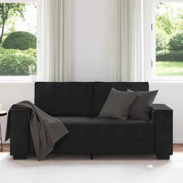 vidaXL Διθέσιος Καναπές Μαύρος Βελούδινος 180x78x84cm
